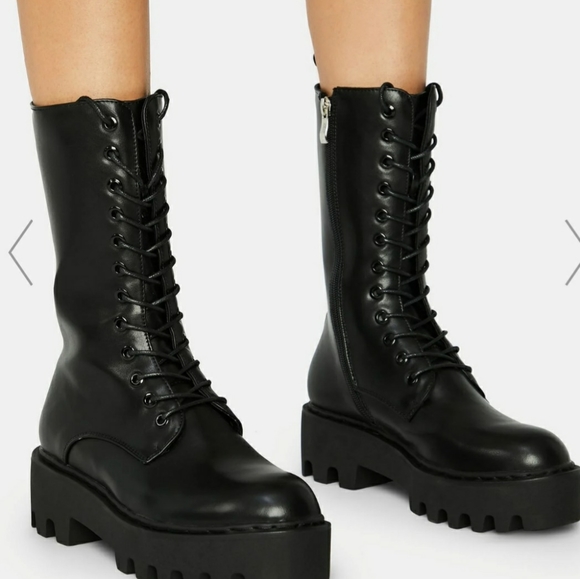 Dolls Kill Shoes - Lamoda Black Downtown Hiker Boots